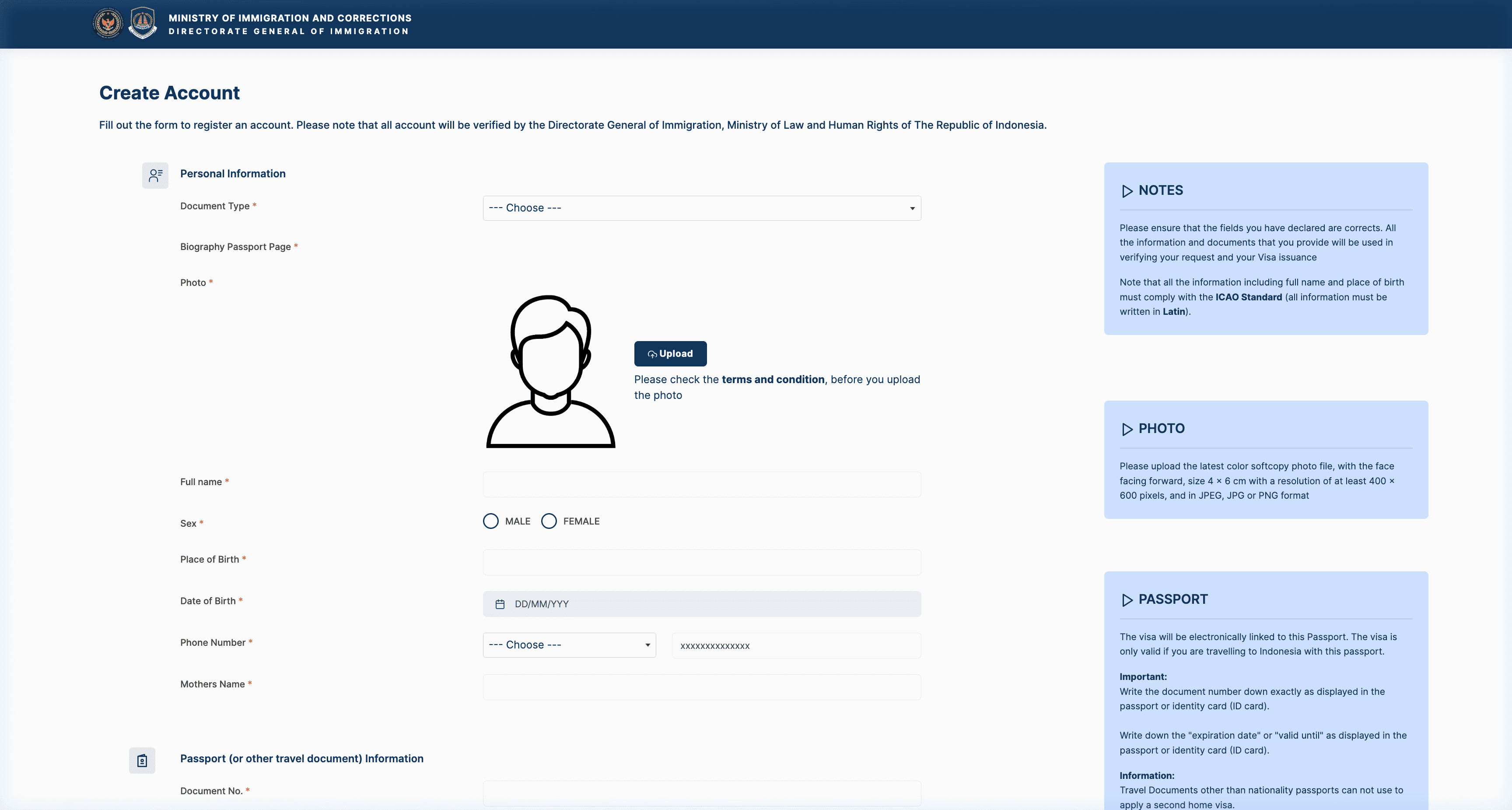 رفع المستندات وملء البيانات