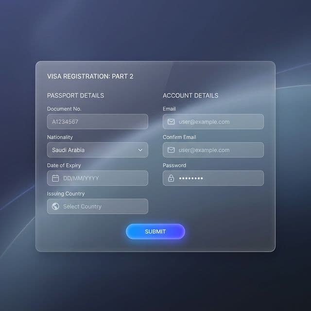 بيانات الجواز وإنشاء الحساب (الجزء الثاني)