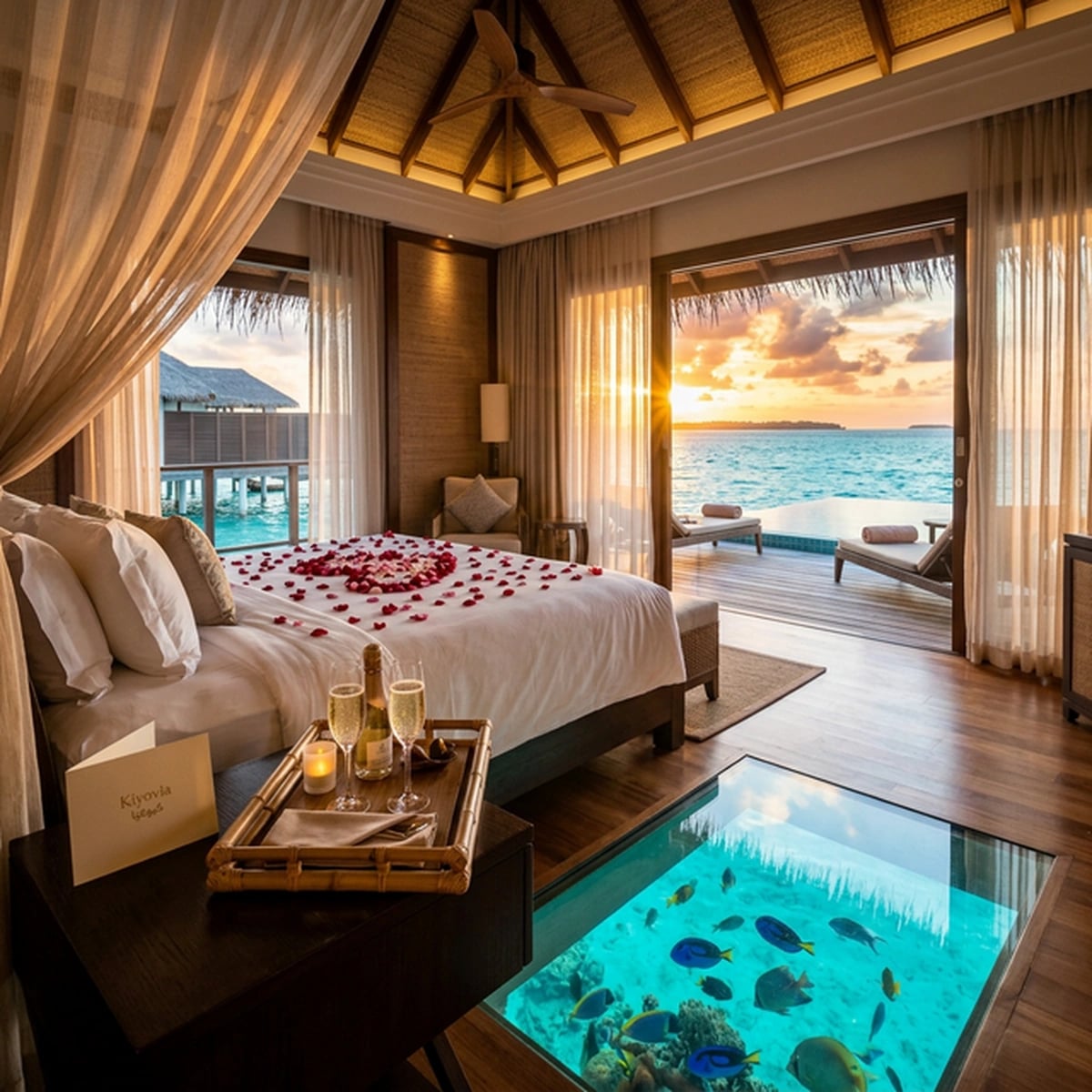 شهر العسل في المالديف 2026: فيلا فوق الماء وخصوصية مطلقة