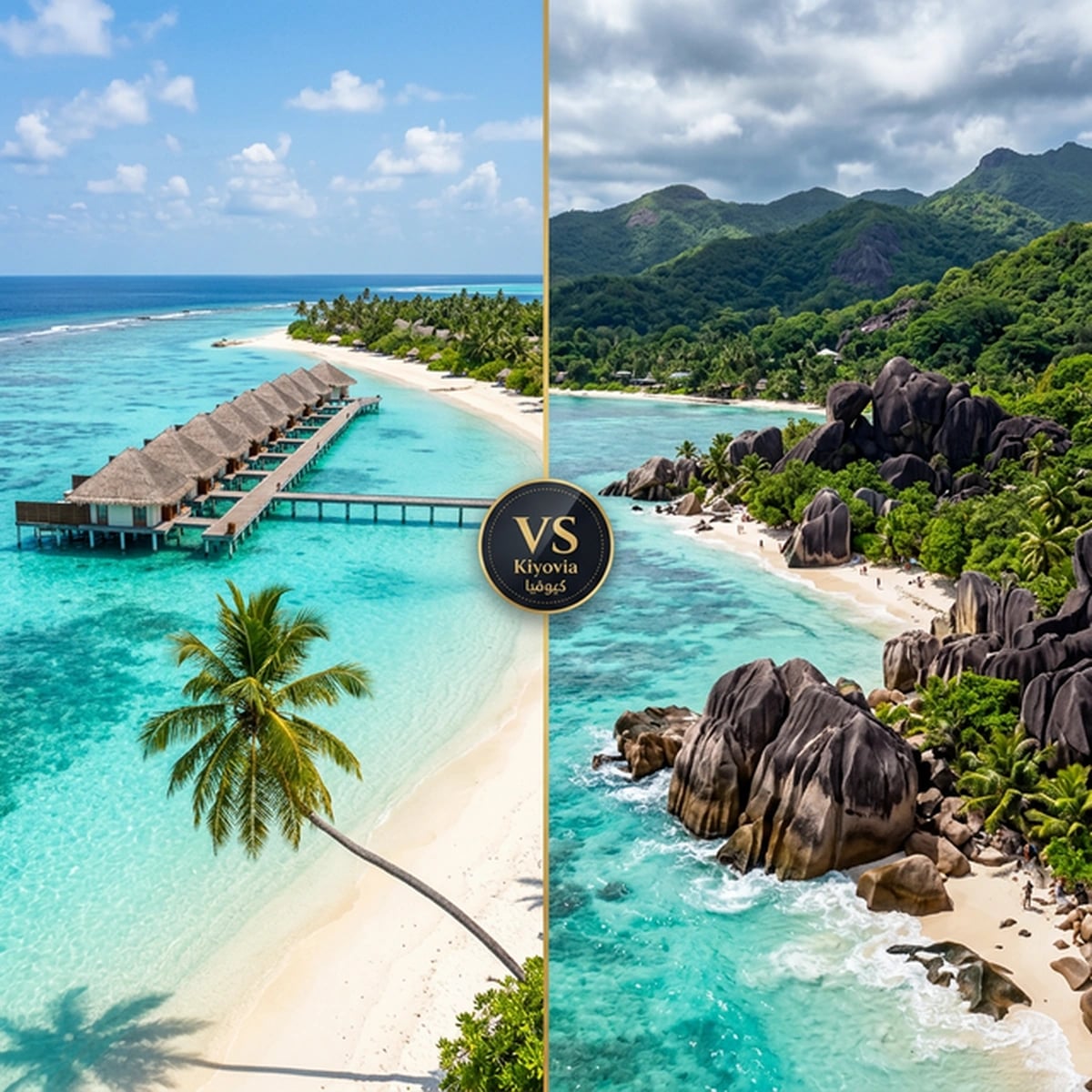 المالديف أم سيشل 2026؟ مقارنة الخصوصية والأسعار